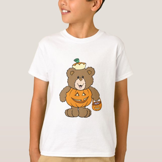 T-shirts Urso de Abóbora Bonito (Frente)