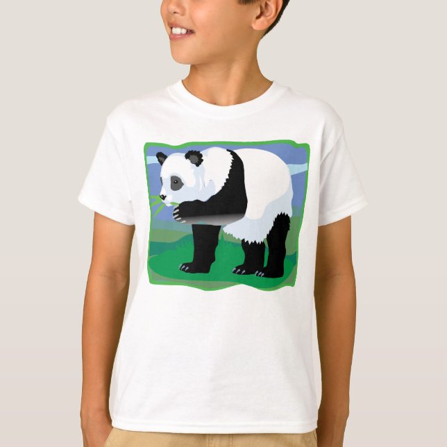 T-shirts Urso de panda da selva (Frente)