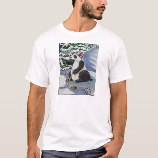 T-shirts Urso de panda do Natal por Toni Donelow Stewart