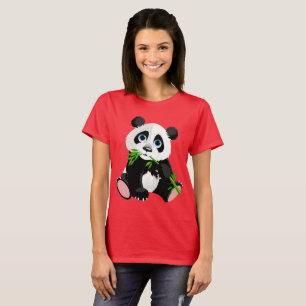 T-shirts Urso de panda dos desenhos animados