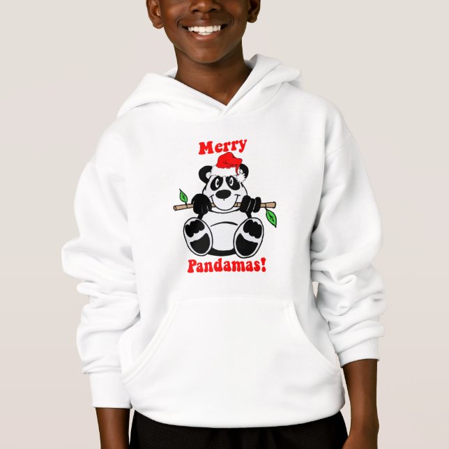 T-shirts Urso de panda engraçado do Natal (Frente)