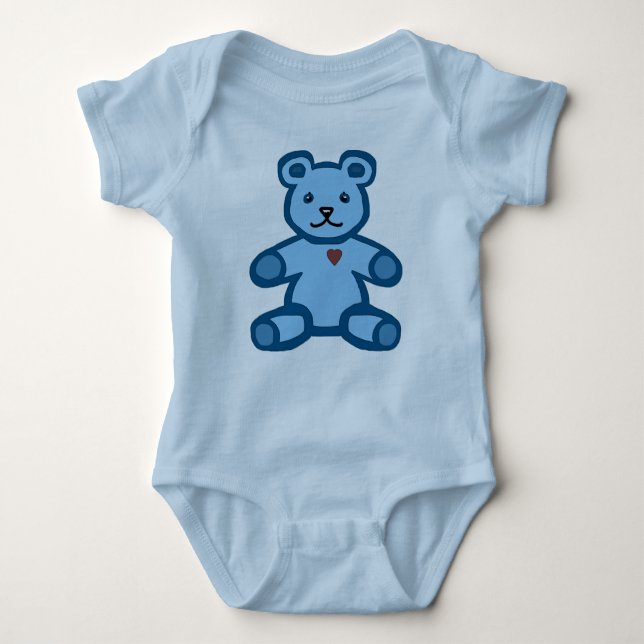 T-shirts Urso de pelúcia azul (Frente)