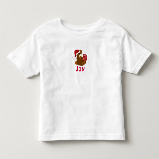 T-shirts Urso de Pelúcia com Presente de Feriado - Alegria
