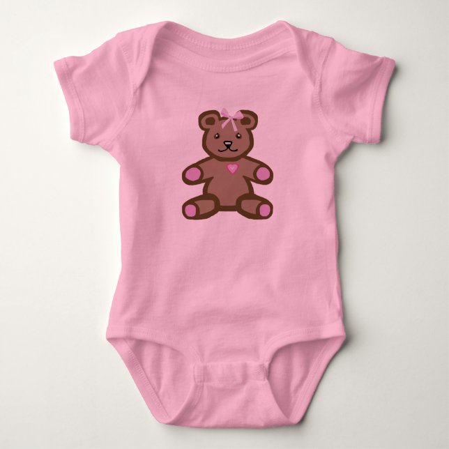 T-shirts Urso de pelúcia rosa (Frente)