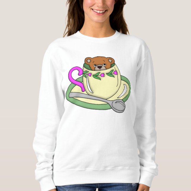 T-shirts Urso de Teddy na Taça do Tea (Frente)