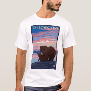 T-shirts Urso e parque nacional de Cub - de Yellowstone