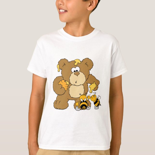 T-shirts Urso Fofo Roubando Mel (Frente)