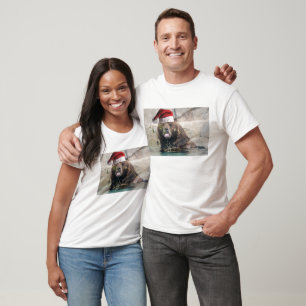 T-shirts Urso Grizzly Castanho de Natal