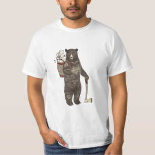 T-shirts urso nas madeiras
