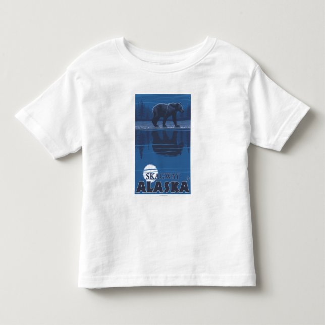T-shirts Urso no luar - Skagway, Alaska (Frente)