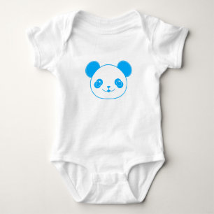 T-shirts Urso Panda Azul Kawaii