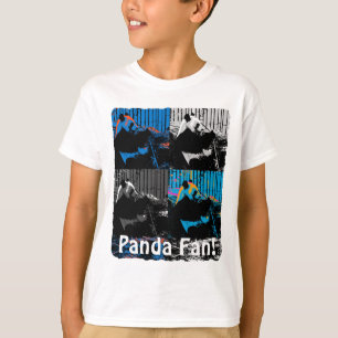 T-shirts Urso Panda Design de Arte Moderna Multi-painel