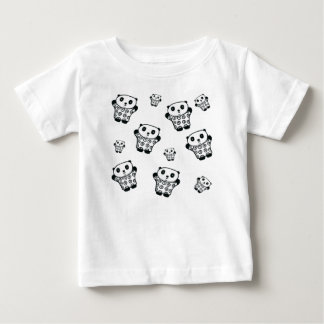 T-shirts Urso Panda Preto E Branco Moderno Simples 