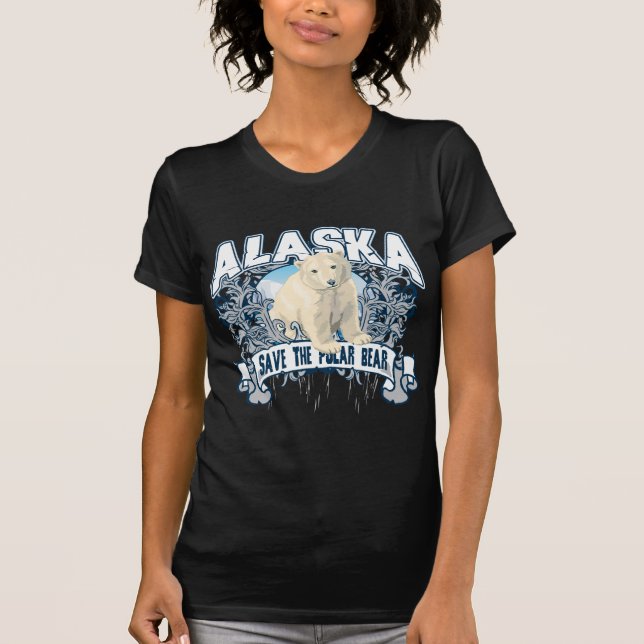 T-shirts Urso polar Alaska (Frente)