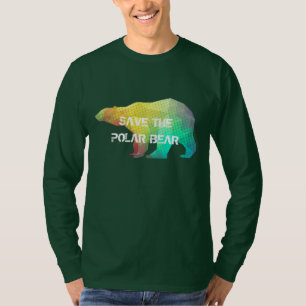 T-SHIRTS URSO POLAR DE COR MOSAIC (SALVAR O URSO POLAR)