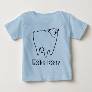 T-shirts Urso polar do dente do urso do Molar