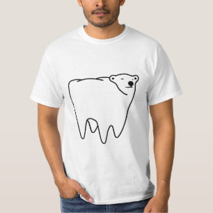 T-shirts Urso polar do dente do urso do Molar