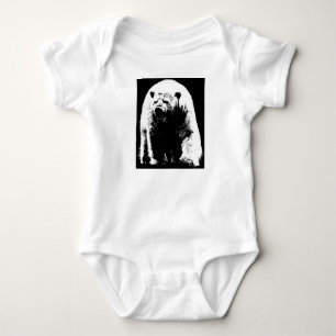 T-shirts Urso Polar Pop de Arte Preta e Branca