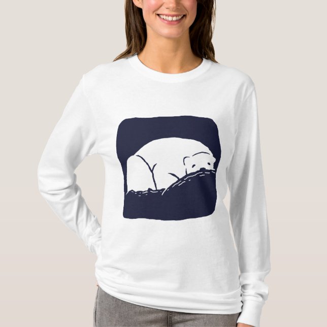 T-shirts Urso polar - salvar a terra (Frente)