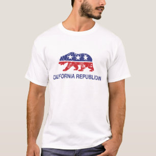 T-shirts Urso republicano de Califórnia afligido