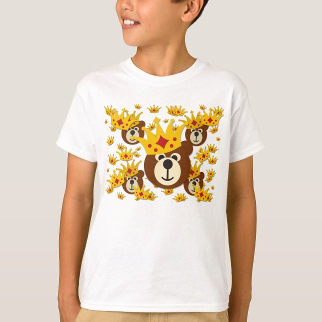 T-shirts Urso Sorridente Com Coroa (Frente)