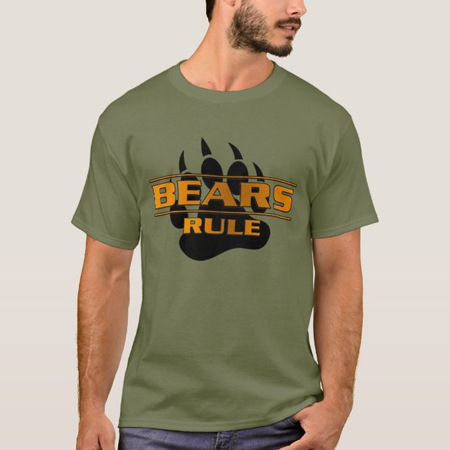 T-shirts Ursos Elegantes e Modernos Reinam Pata de Urso (Frente)