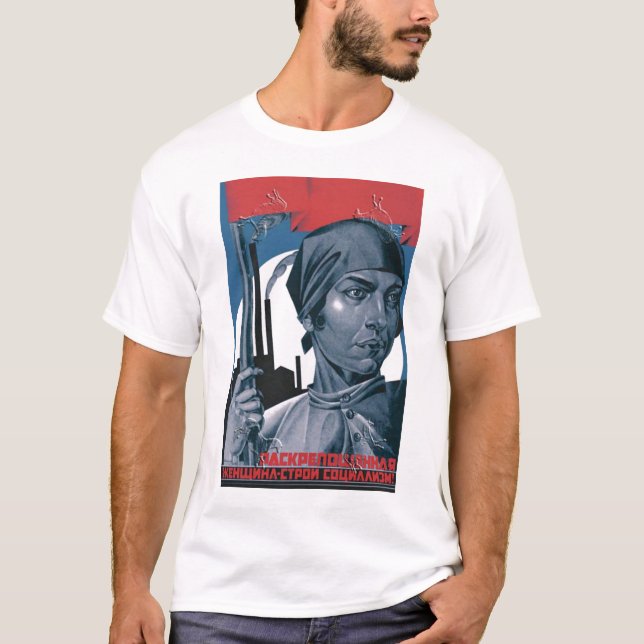 T-shirts URSS, russo, soviete, propaganda (Frente)