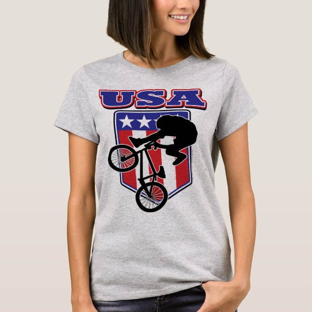 T-shirts USA-BMX Biker (Frente)