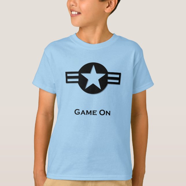 T-shirts USA Game On Black (Frente)