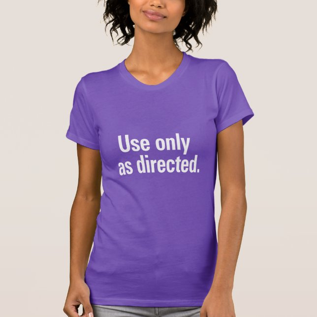 T-shirts Usar somente como Texto Branco dirigido (Frente)