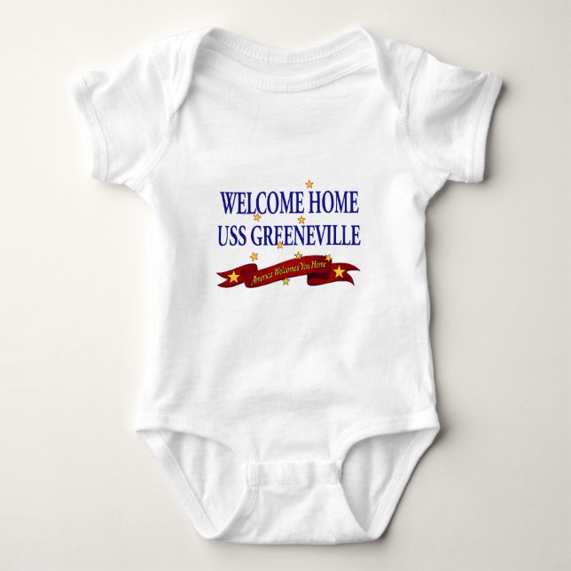 T-shirts USS Greeneville Home bem-vindo (Frente)