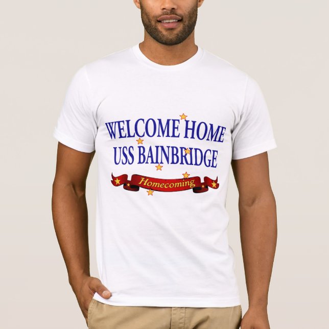 T-shirts USS Home bem-vindo Bainbridge (Frente)