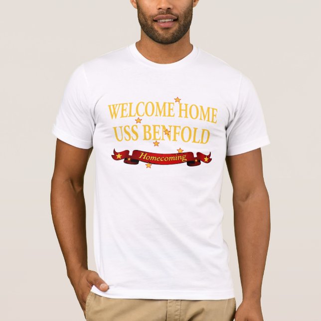 T-shirts USS Home bem-vindo Benfold (Frente)