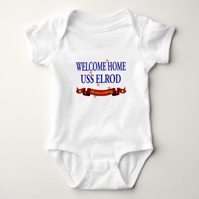 T-shirts USS Home bem-vindo Elrod (Frente)