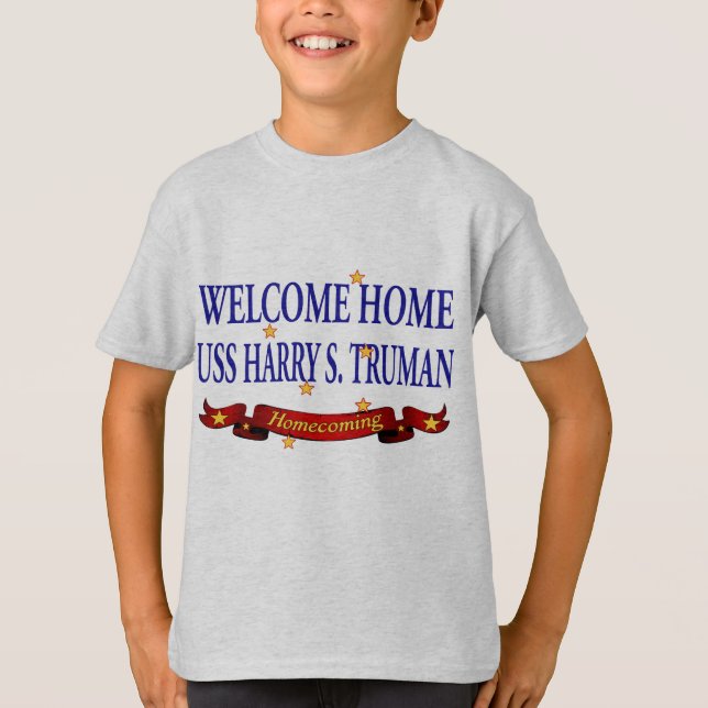 T-shirts USS Home bem-vindo Harry S. Truman (Frente)