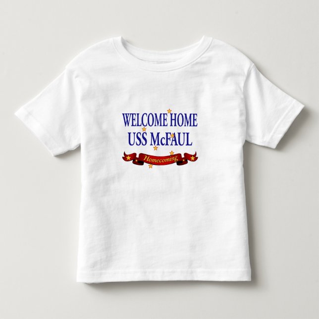 T-shirts USS Home bem-vindo McFaul (Frente)