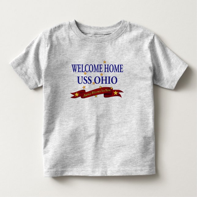 T-shirts USS Home bem-vindo Ohio (Frente)