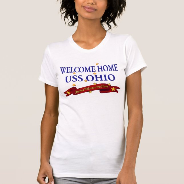 T-shirts USS Home bem-vindo Ohio (Frente)