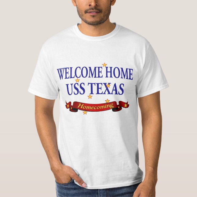T-shirts USS Home bem-vindo Texas (Frente)