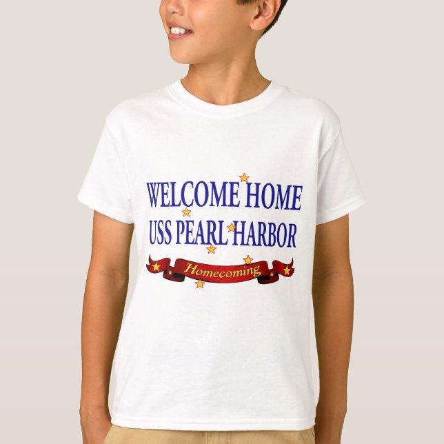 T-shirts USS Pearl Harbor Home bem-vindo (Frente)