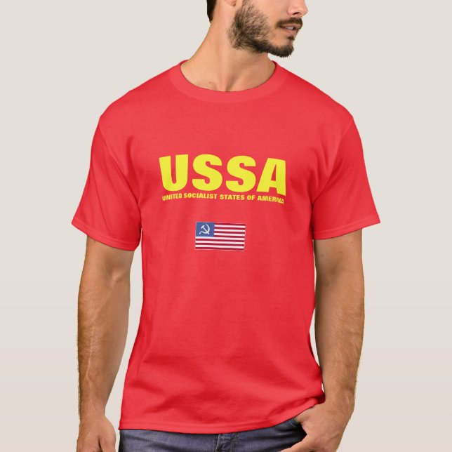 T-SHIRTS USSA - ESTADOS SOCIALISTAS UNIDOS DE AMERIKA (Frente)