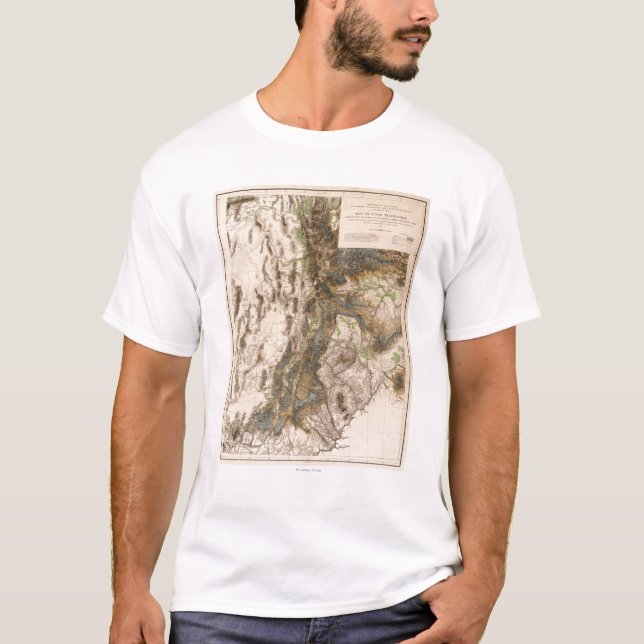 T-shirts UtahPanoramic MapUtah (Frente)