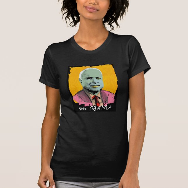T-shirts V-Pescoço completo de OBAMA do VOTO (Frente)