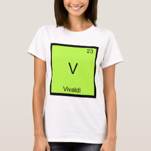 T-shirts V - Símbolo de Elemento Químico Funny Vivaldi T-