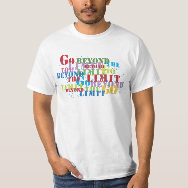 T-shirts Vá além do limite (Frente)