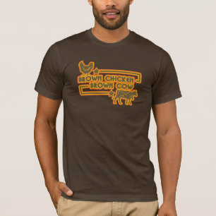 T-shirts Vaca de Brown da galinha de Brown