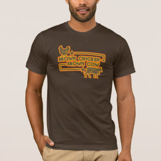 T-shirts Vaca de Brown da galinha de Brown