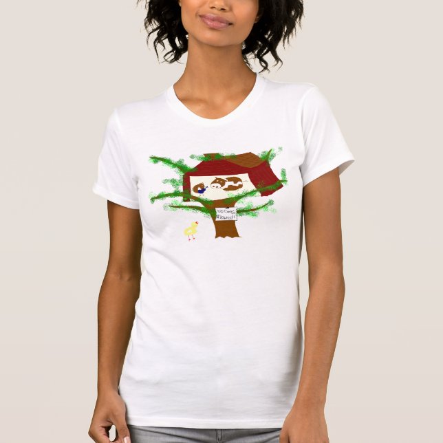 T-shirts Vaca de Brown da galinha de Brown (Frente)