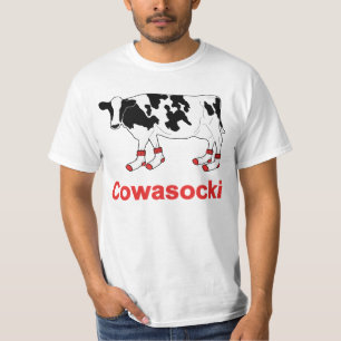 T-shirts Vaca de leite nas meias - vaca de Cowasocki um