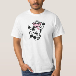 T-shirts Vaca Feliz Dançando